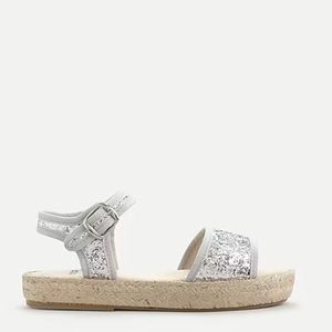 Jcrew girls silver sparkle sandals